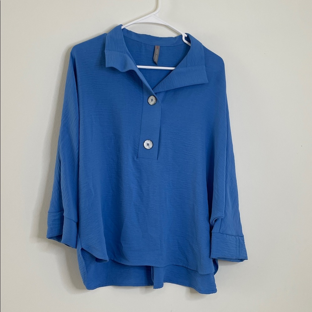 Last Tango Royal Blue Button Down Shirt